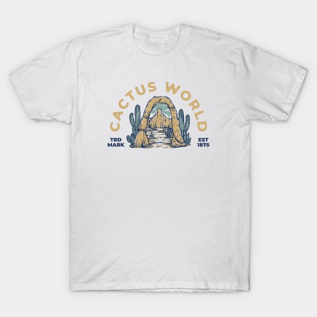 Cactus World T-Shirt by Fledermaus Studio